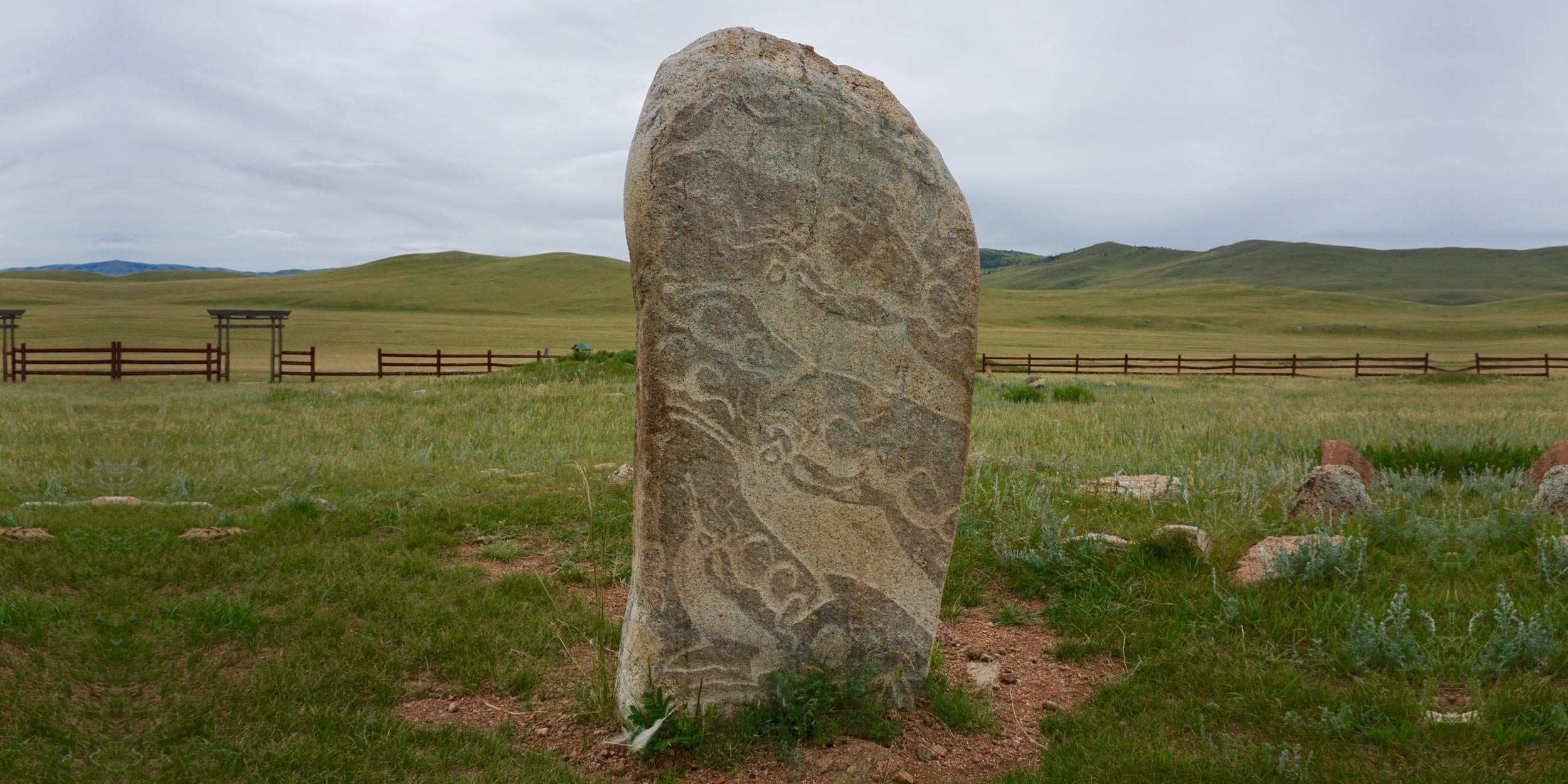 a large carved stone
