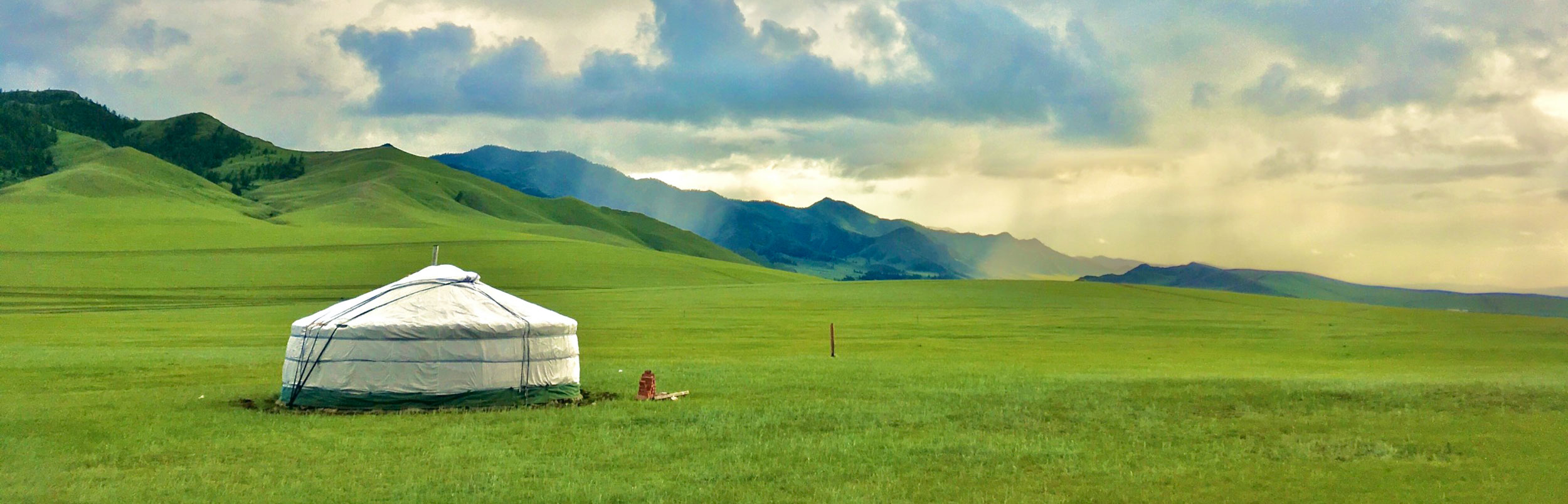 yurt on a field