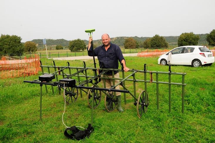 A man with farming equipment