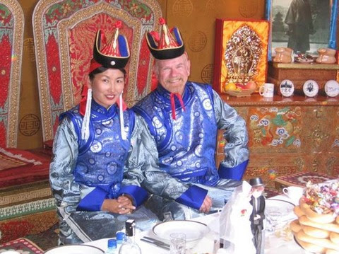 two people in traditional garb
